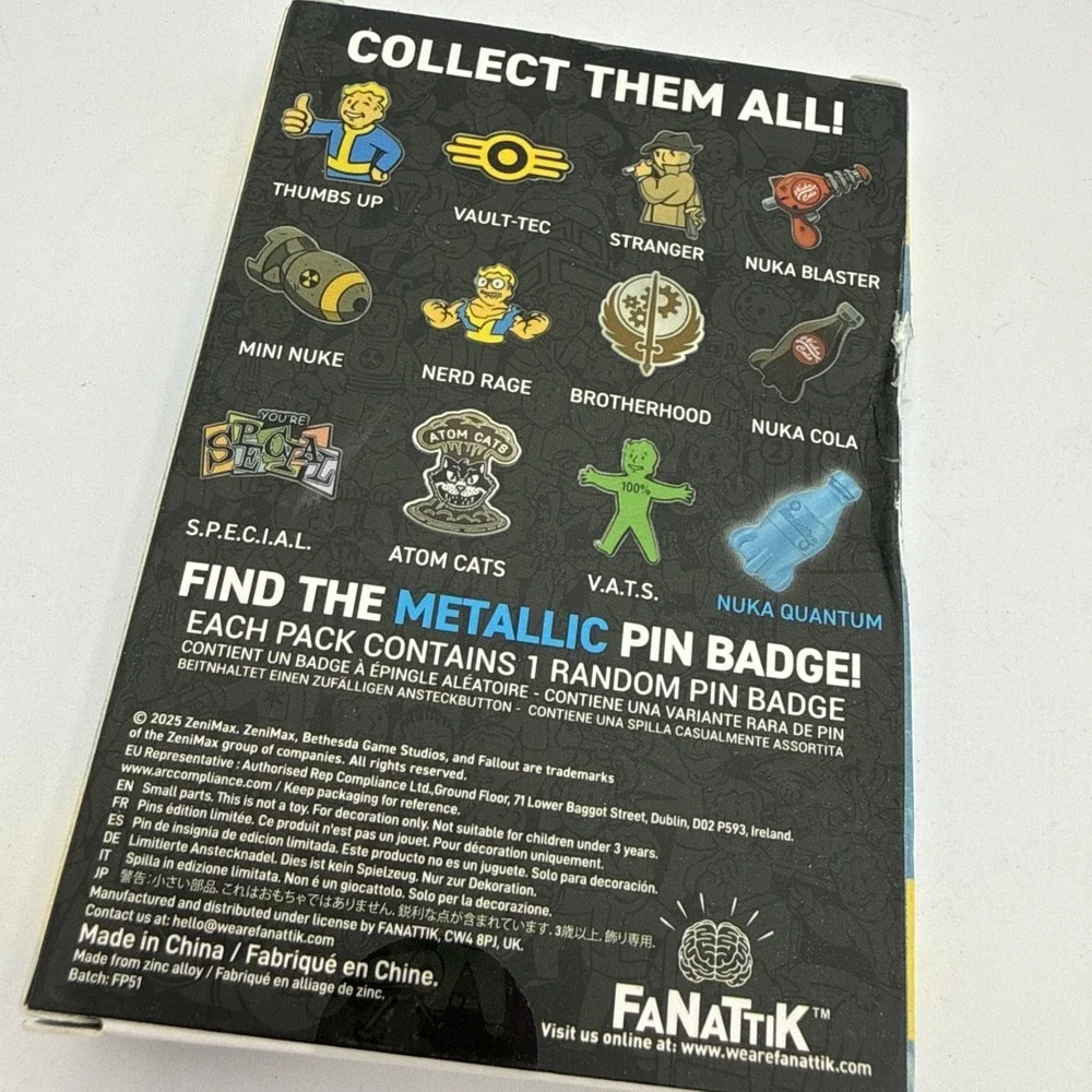 12x Fallout Mystery Pin Badge Volume 2 Blind Box Official Bethesda Collectible